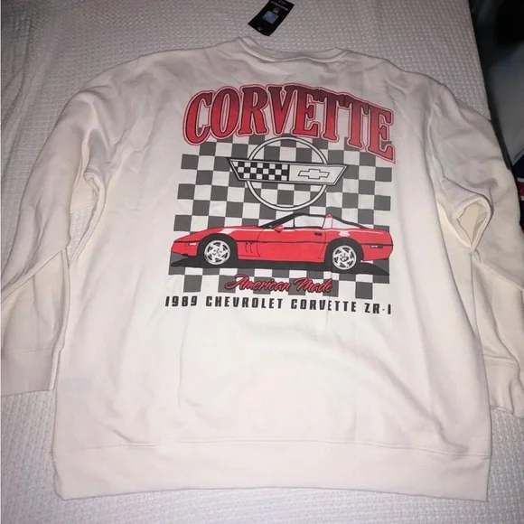 Corvette 1989 Chevrolet Corvette ZR-1 Chemistry Sweatshirt NWT White Men’s 2XL - Picture 1 of 13